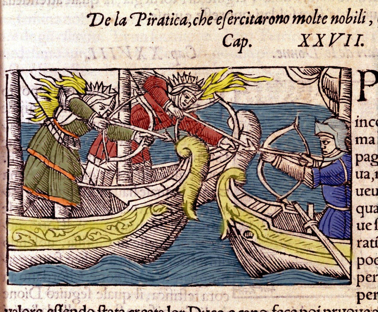 A kalózkodást sok skandináv nemes nő gyakorolta. Metszet a „Historia de gentium septentrionalium”-ból, Olaus Magnus, Velence, 1567. alkotó: Unknown artist
