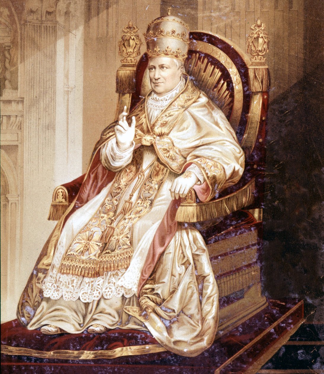 IX. Piusz (1792-1878). Kromolitográfia. alkotó: Unknown artist