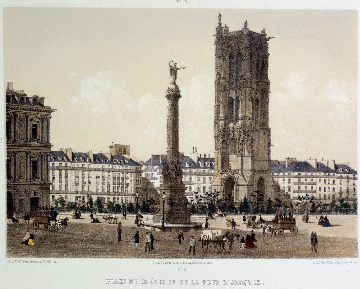 A Place du Chatelet és a Saint-Jacques-torony alkotó: Unknown artist