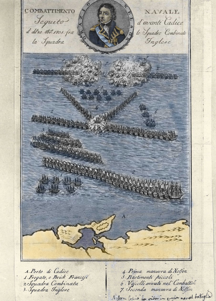 A trafalgari csata terve (Spanyolország). október 21 alkotó: Unknown artist