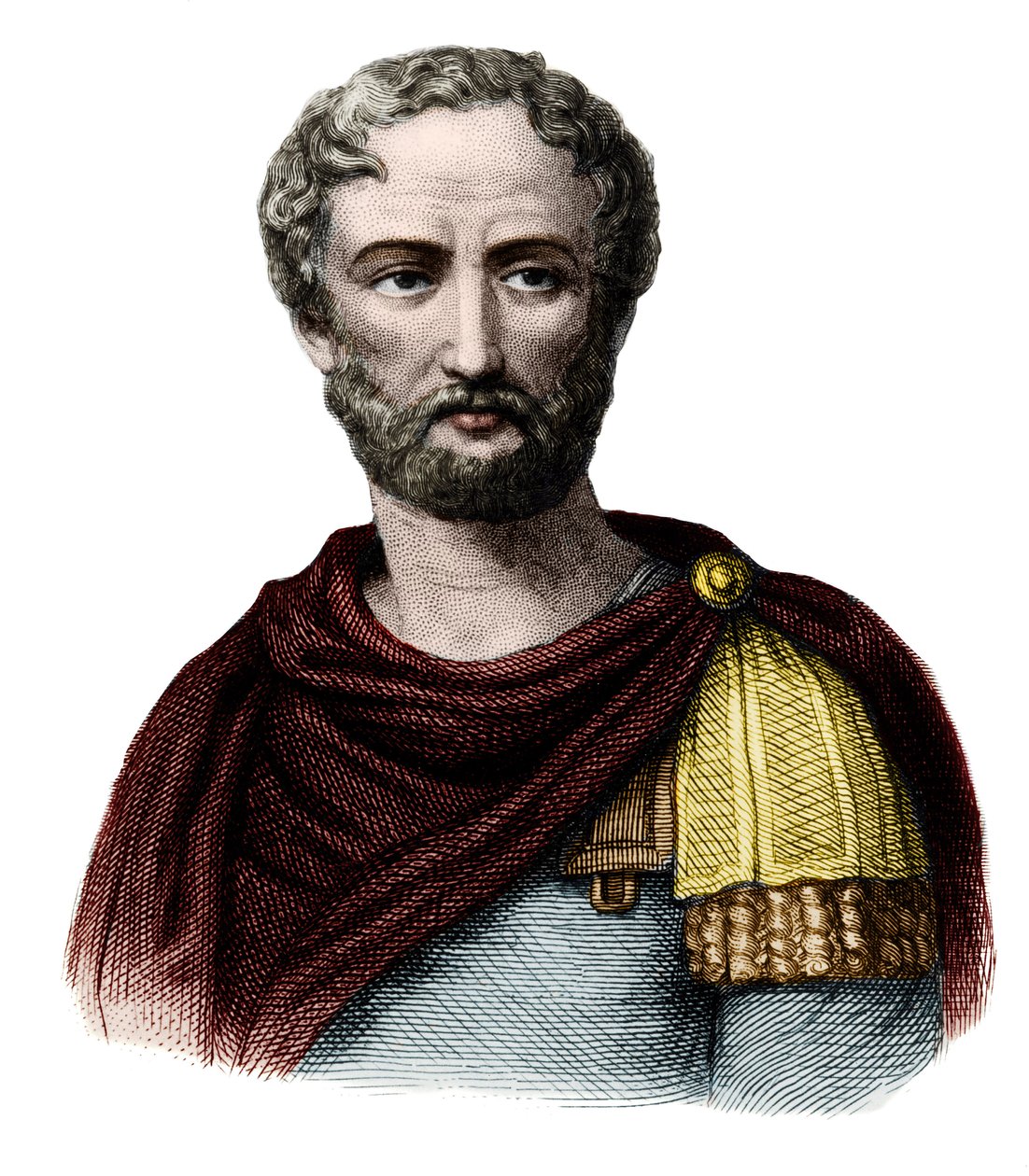 Idősebb Plinius (23-79) - Gaius Plinius Secundus idősebb (Idősebb Plinius) (Plinio il Vecchio) (23-79) természettudós és latin író portréja. századi metszet. Magángyűjtemény. alkotó: Unknown artist