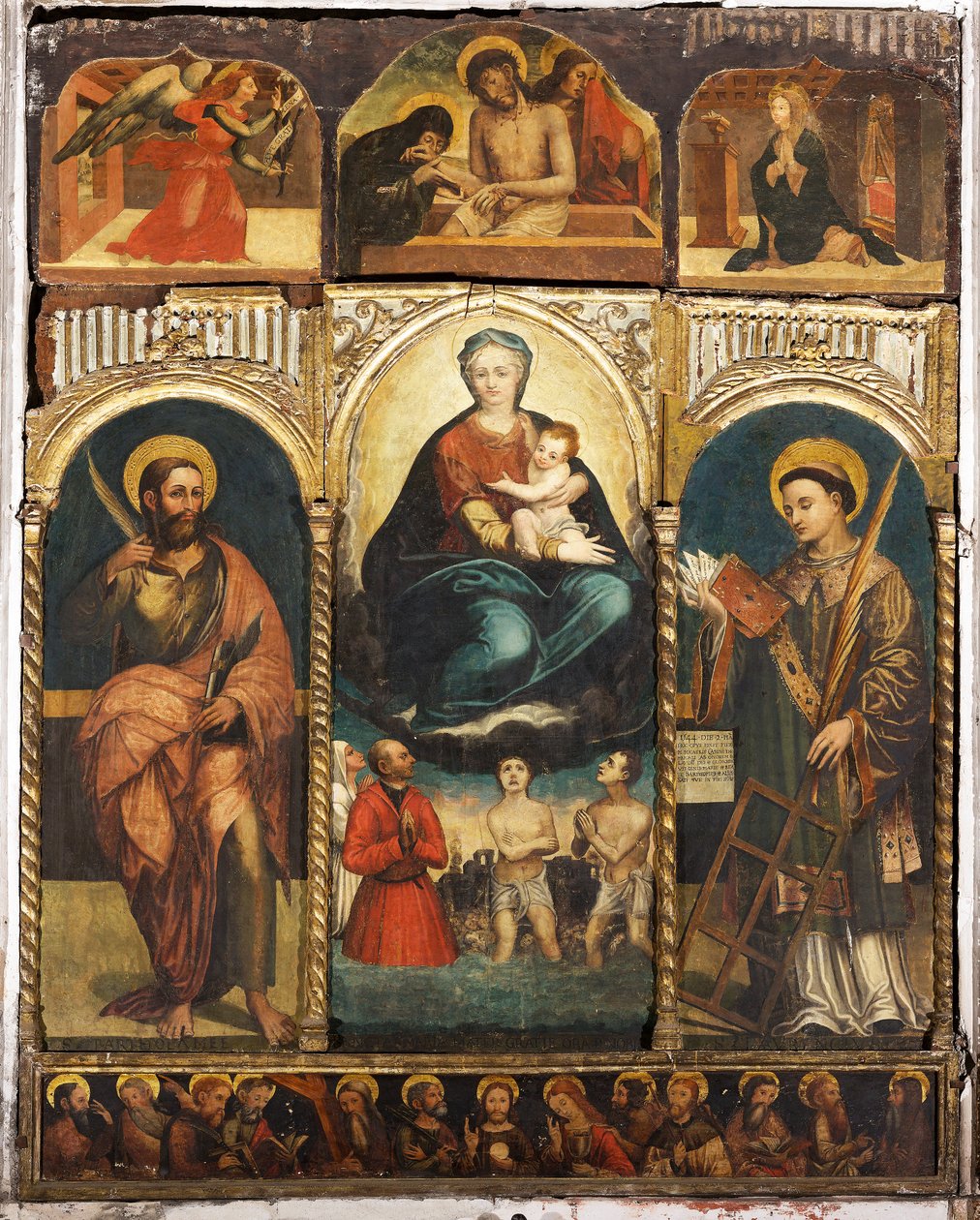 Havas Boldogasszony és gyermeke poliptichonja alkotó: Unknown artist
