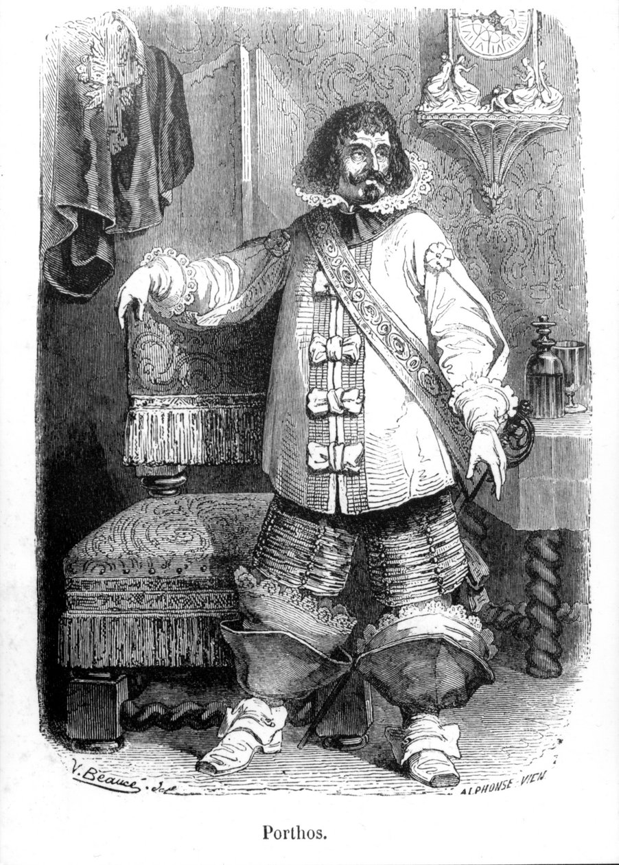 Porthos – Alexandre Dumas Père „A 3 testőr” című filmjében. alkotó: Unknown artist