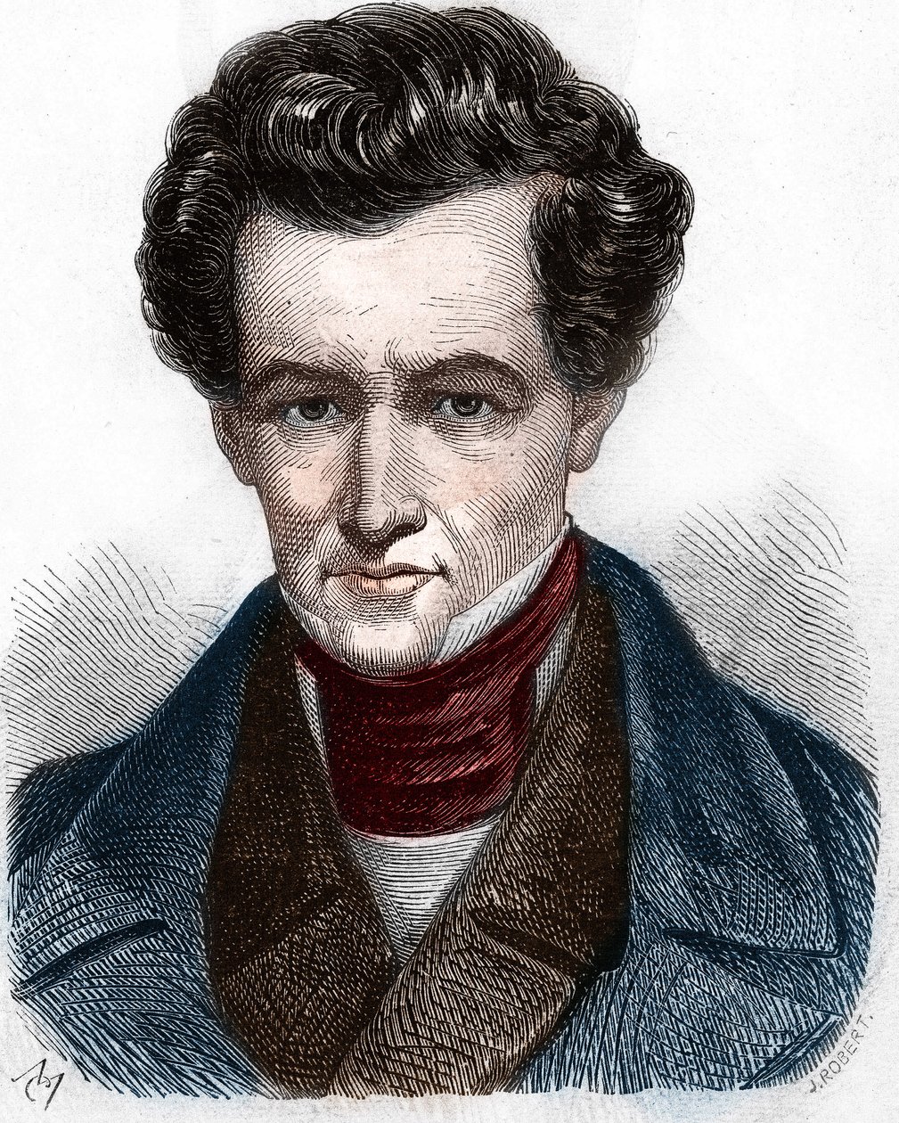 Armand Carrel portré (1800-1836), francia újságíró. alkotó: Unknown artist