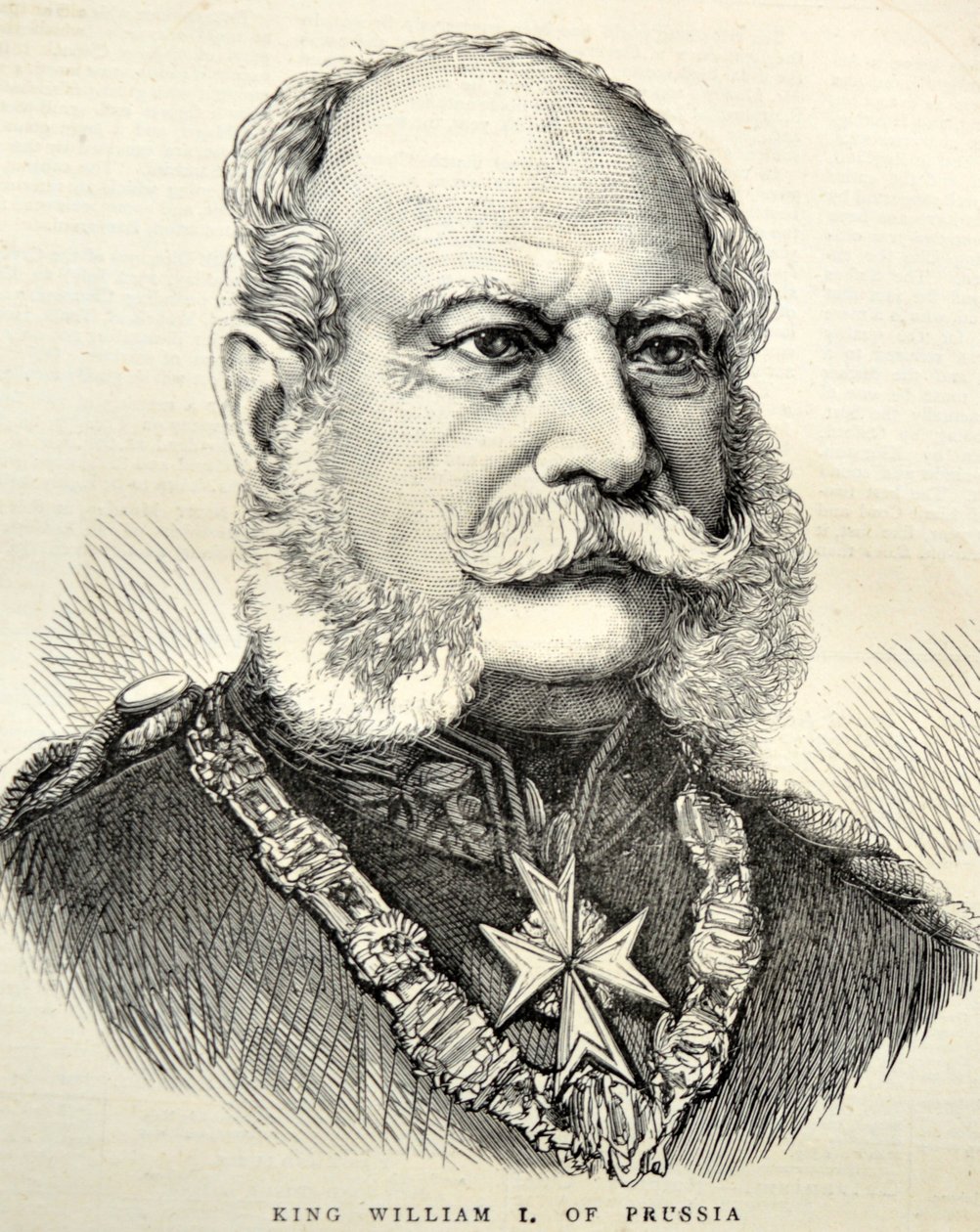 I. Vilmos portré, Németország/Poroszország 1870 (metszet) alkotó: Unknown artist