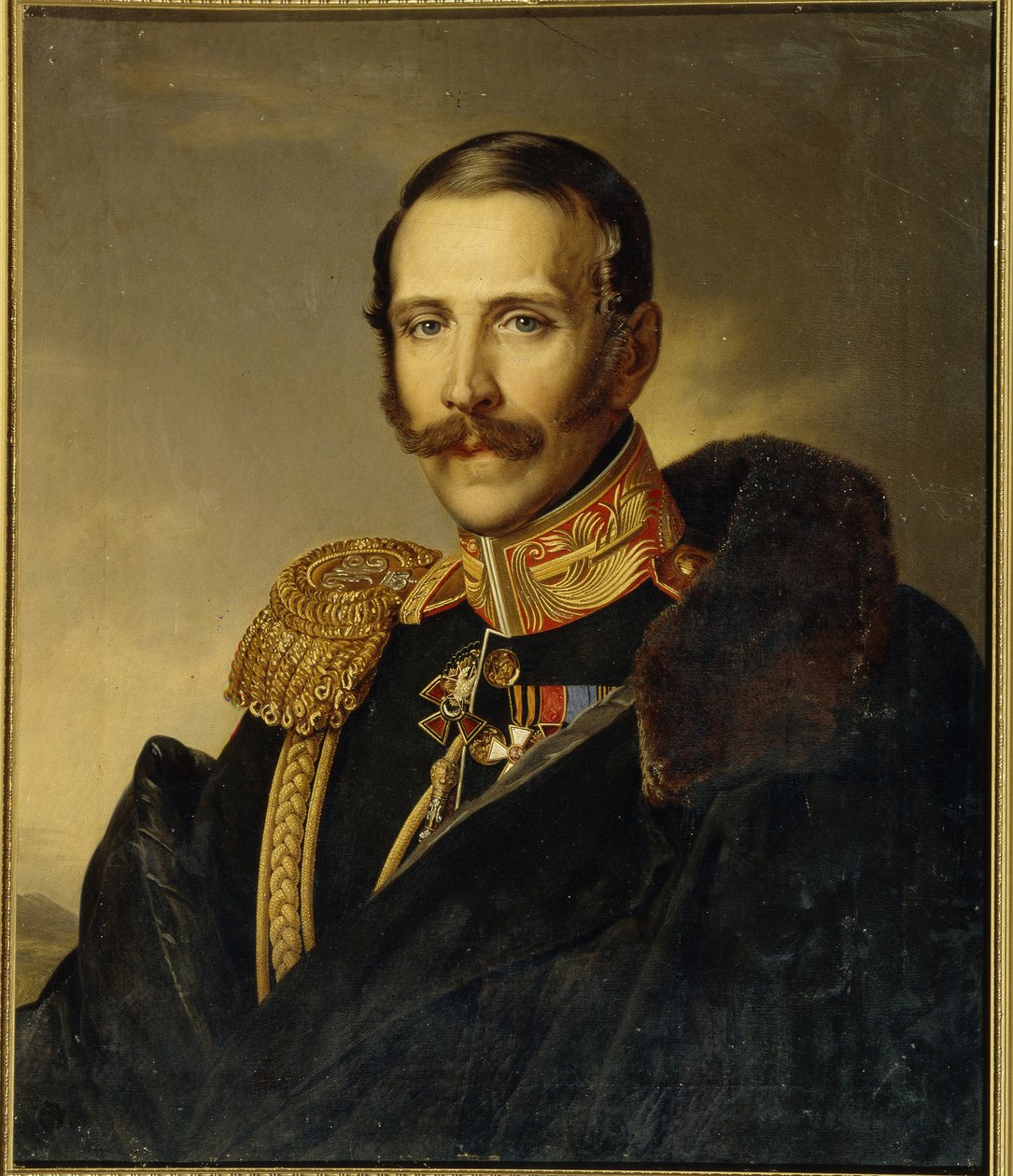 Szergej Grigorijevics Sztrogonov (Sztrogonov vagy Sztroganov) (1794-1882), Moszkva főkormányzójának portréja. (Szergej Grigorjevics Sztroganov, Moszkva főkormányzójának portréja). Névtelen festmény, olaj, vászon alkotó: Unknown artist