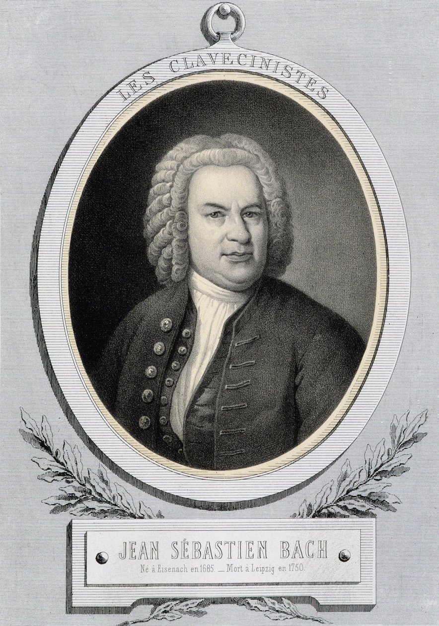 Portré medalionban, Jean Sebastien Bach (Johann Sebastian Bach alkotó: Unknown artist