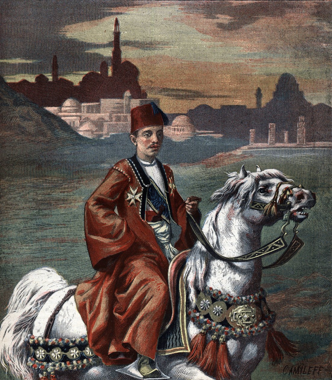 Az egyiptomi Abbas II Hilmi khedive portréja 1892 és 1914 között. alkotó: Unknown artist