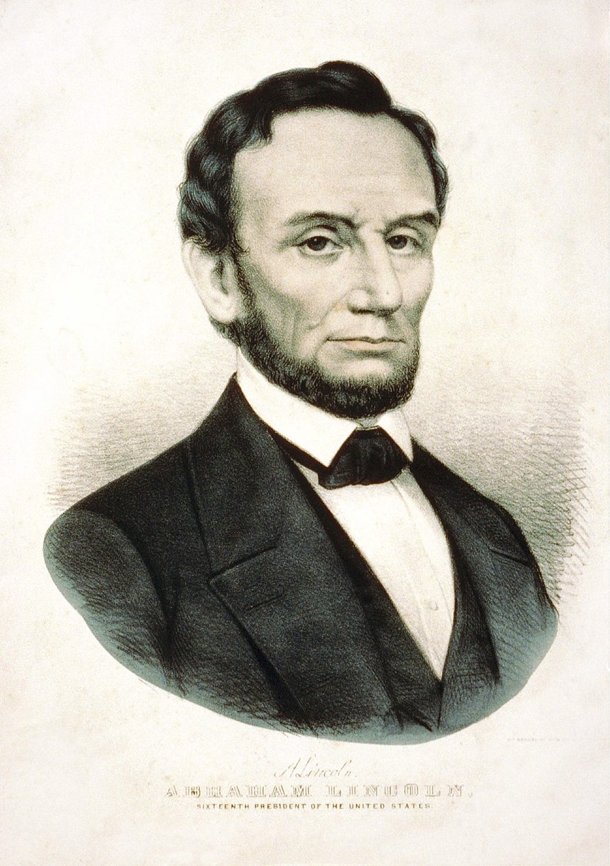 Abraham Lincoln portréja. amerikai államférfi (1809-1865). alkotó: Unknown artist