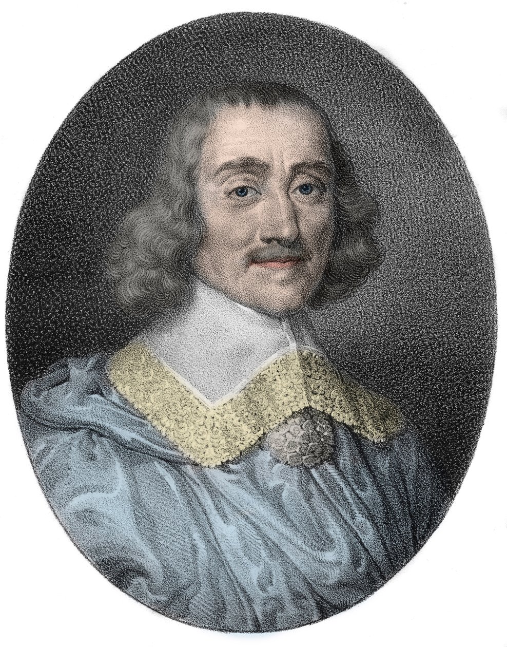 Fabert Ábrahám portréja, francia Esternay marsall (1599-1662) (marechal de France) - metszet alkotó: Unknown artist