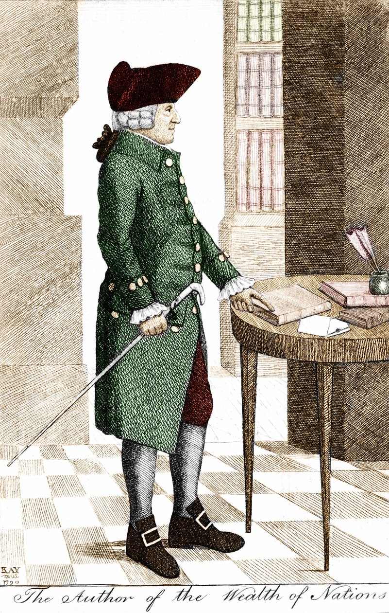Adam Smith (1723-1790), skót filozófus és közgazdász portréja. alkotó: Unknown artist