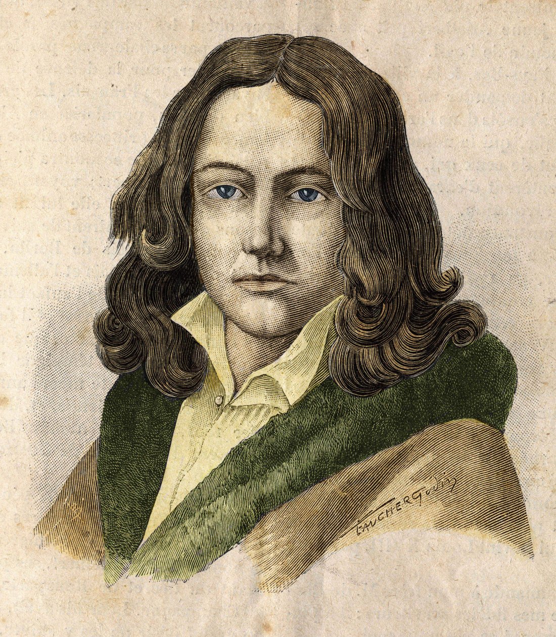 Adelbert de Chamisso (1781-1838) portréja – a „Les Contemporains”-ban, 19. század végén. alkotó: Unknown artist