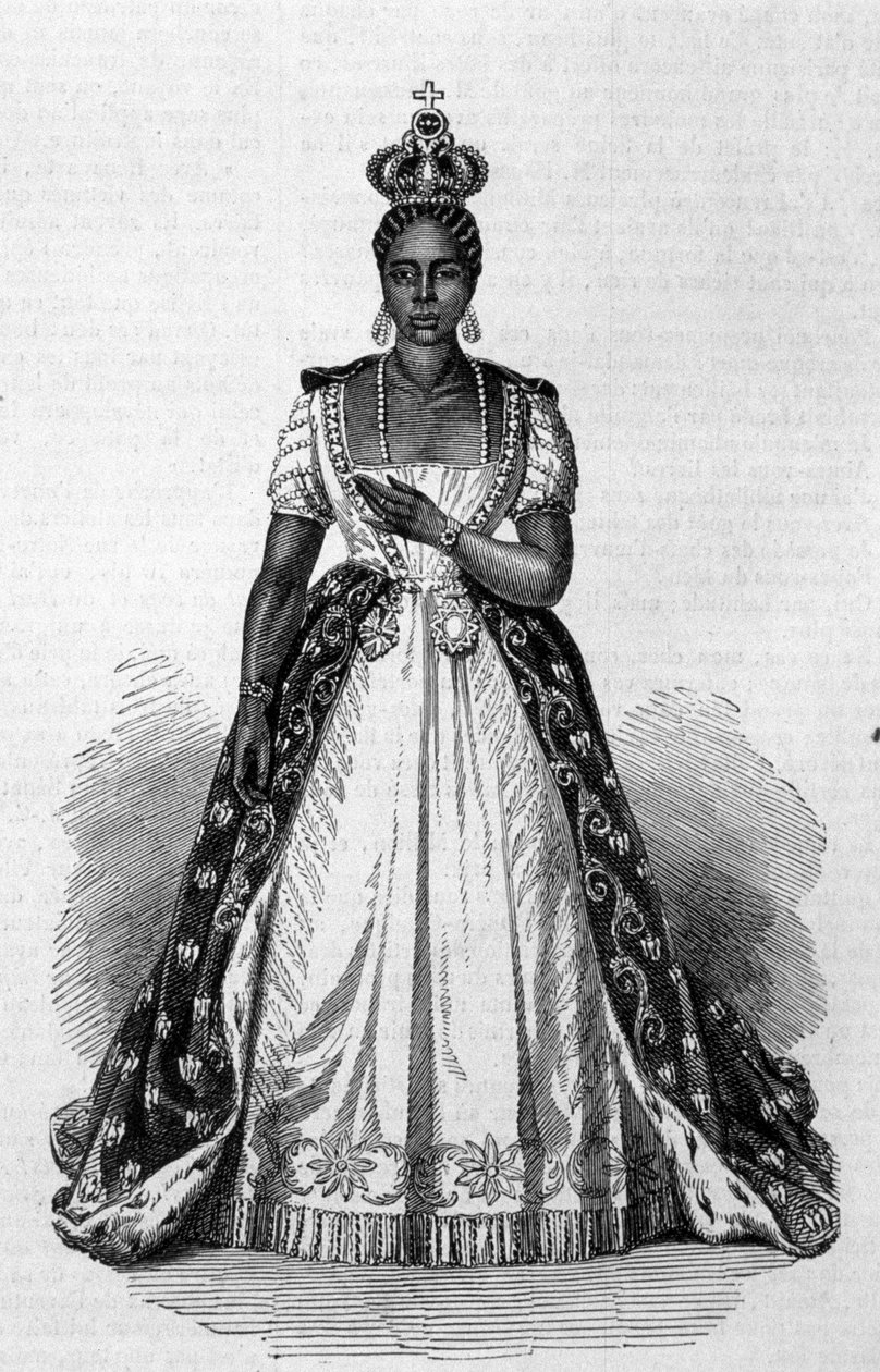 Adelina Leveque Soulouque portréja, I. Faustin, Haiti császára 1847-től 1859-ig, felesége, 1856-ból készült metszet alkotó: Unknown artist