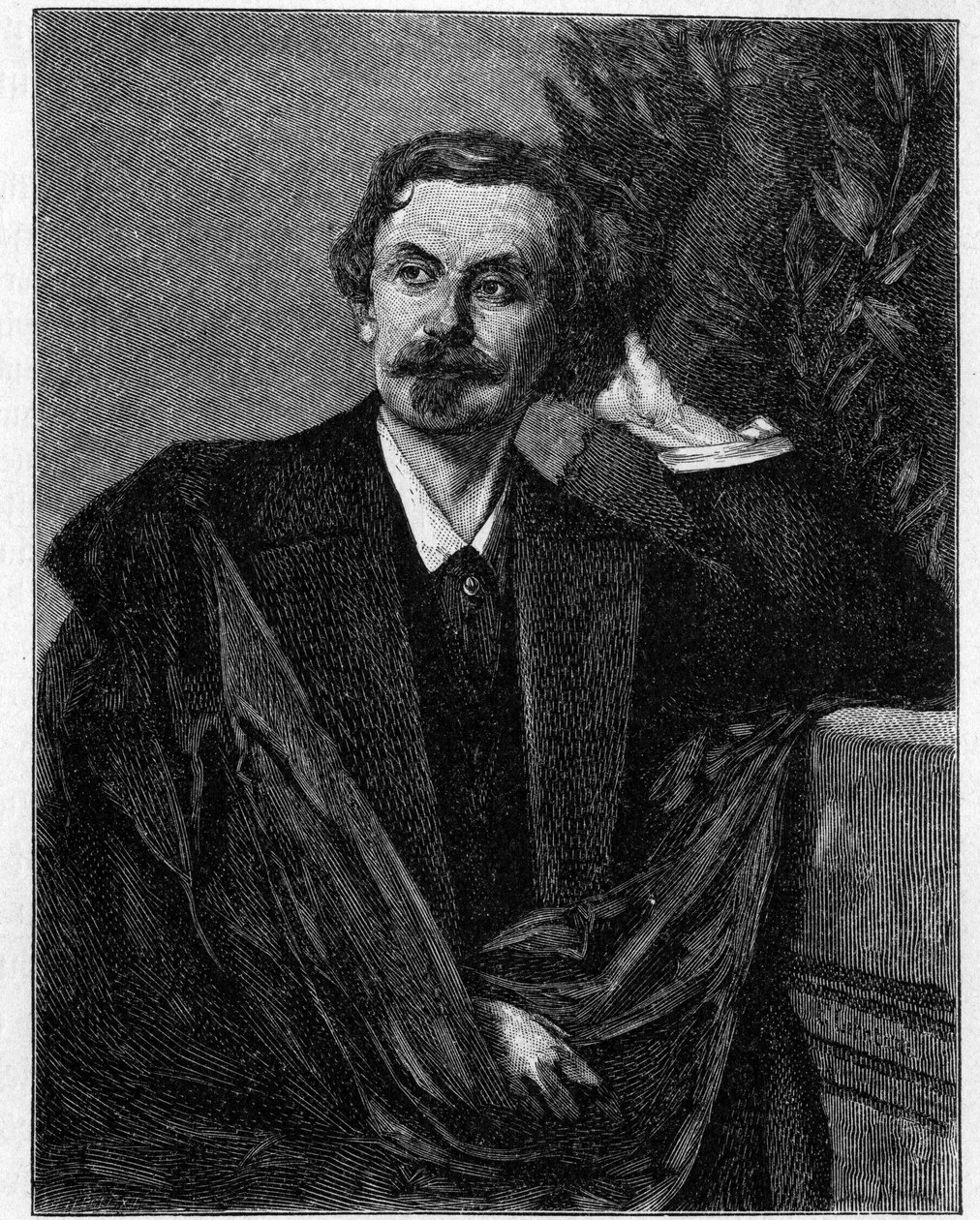 Adolf Friedrich, von Schack gróf (1815-1894) német költő portréja. alkotó: Unknown artist