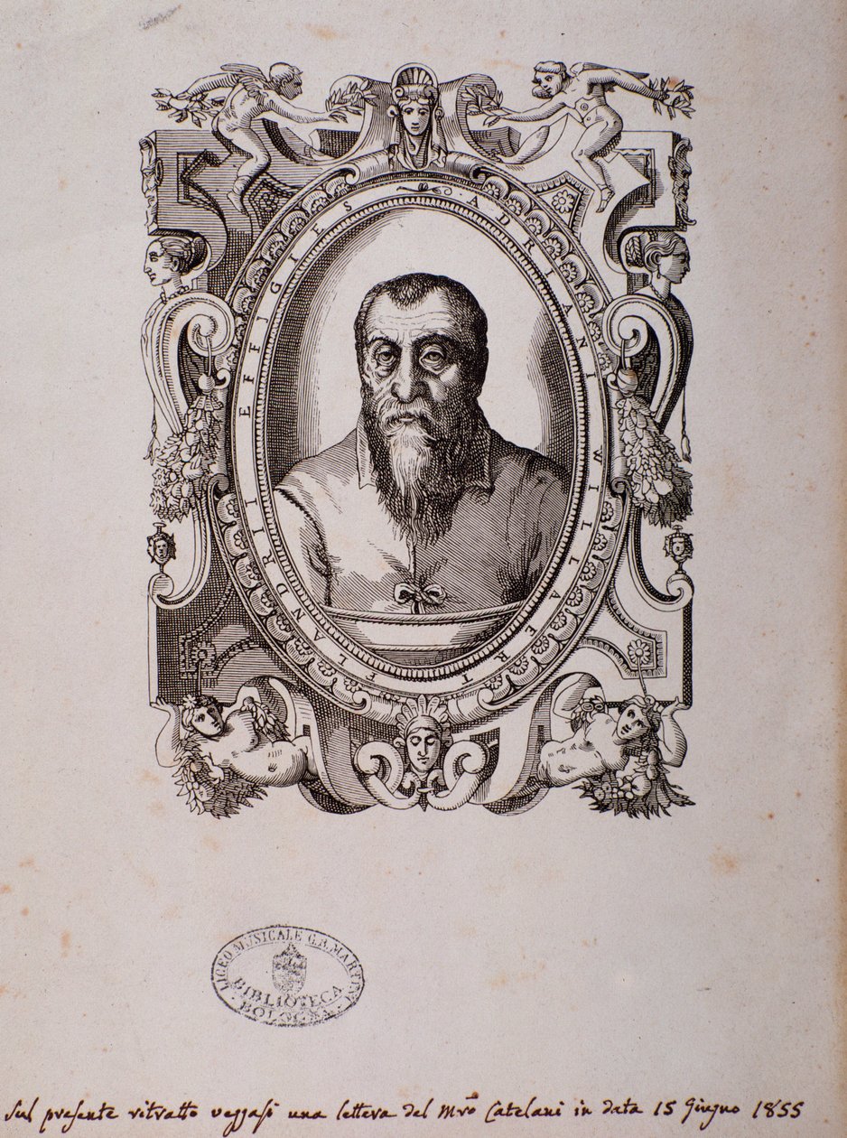 Adrian Willaert portréja (fametszet) alkotó: Unknown artist