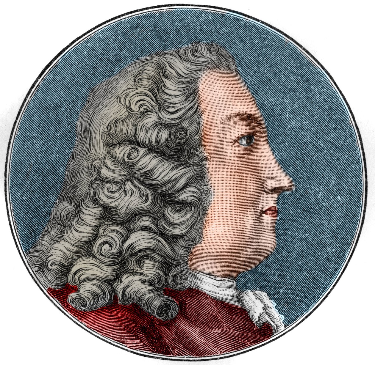 Albrecht von Haller Medecin svájci fiziológus és botanikus (1708-1777) portréja Metszet. alkotó: Unknown artist