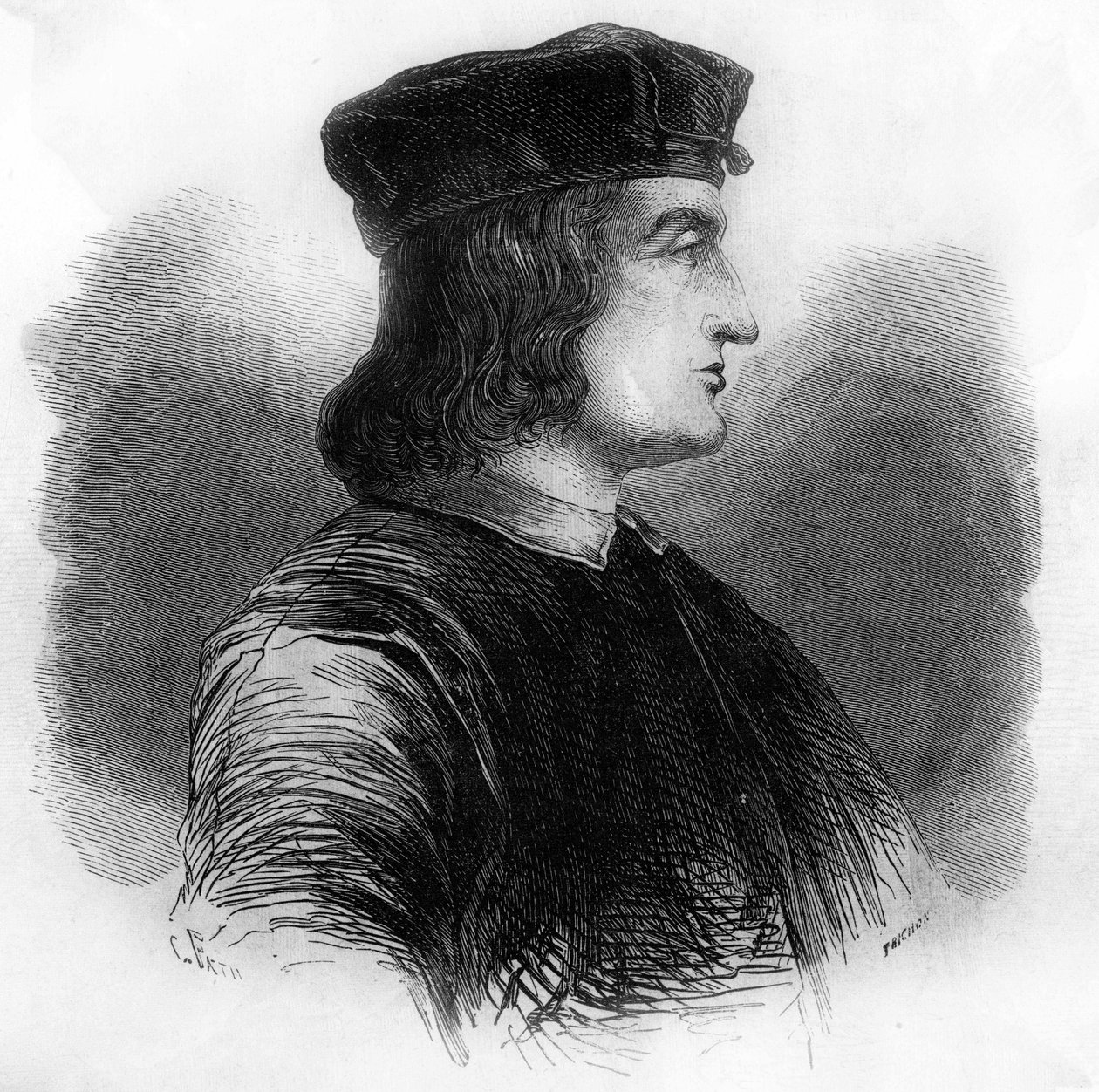 Aldus Manutius (Alde Manuce) (1449 - 1515) portréja. alkotó: Unknown artist