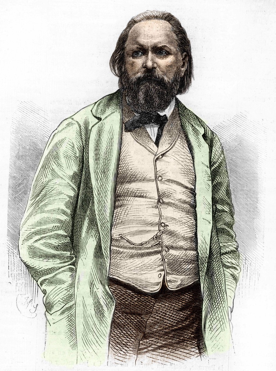Alekszandr Ivanovics Herzen (Hertzen) portréja 1812-1870. alkotó: Unknown artist