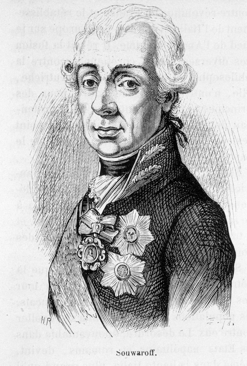 Alexander Souwaroff (Szuvaroff vagy Szuvarov vagy Alekszandr Szuvorov) (1729-1800), orosz marechal (1729-1800) portréja alkotó: Unknown artist