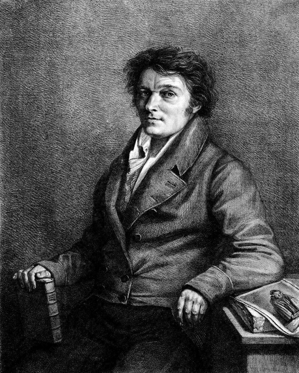 Alois (vagy Aloys) Senefelder (1771-1834), cseh színházi író, a litográfia feltalálója portréja. alkotó: Unknown artist