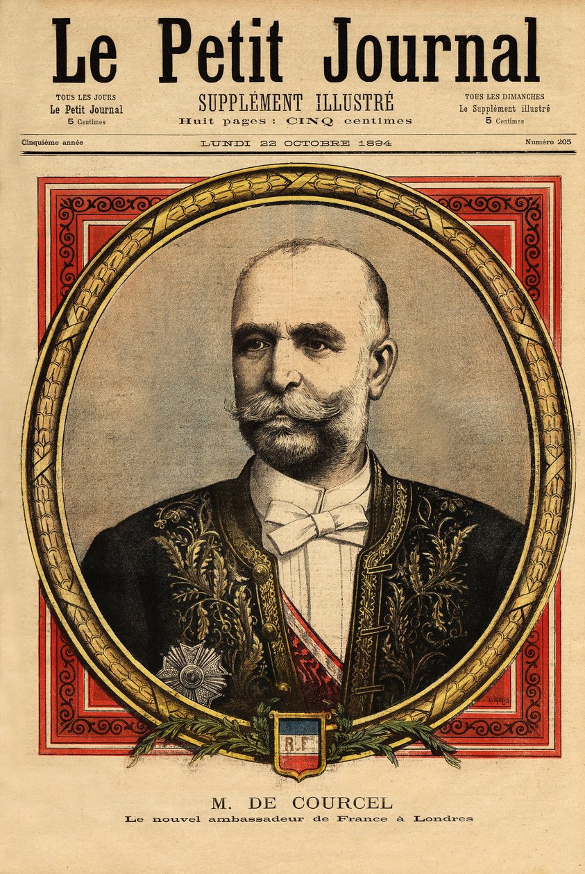 Alphonse Chodron de Courcel (1835-1919) portréja, francia politikus, diplomáciai pályafutás Németországban (1881-1886) és az Egyesült Királyságban (1894-1898), a Paris Orleans-i vasút igazgatótanácsának elnöke és tagja. akadémia erkölcsi és p alkotó: Unknown artist