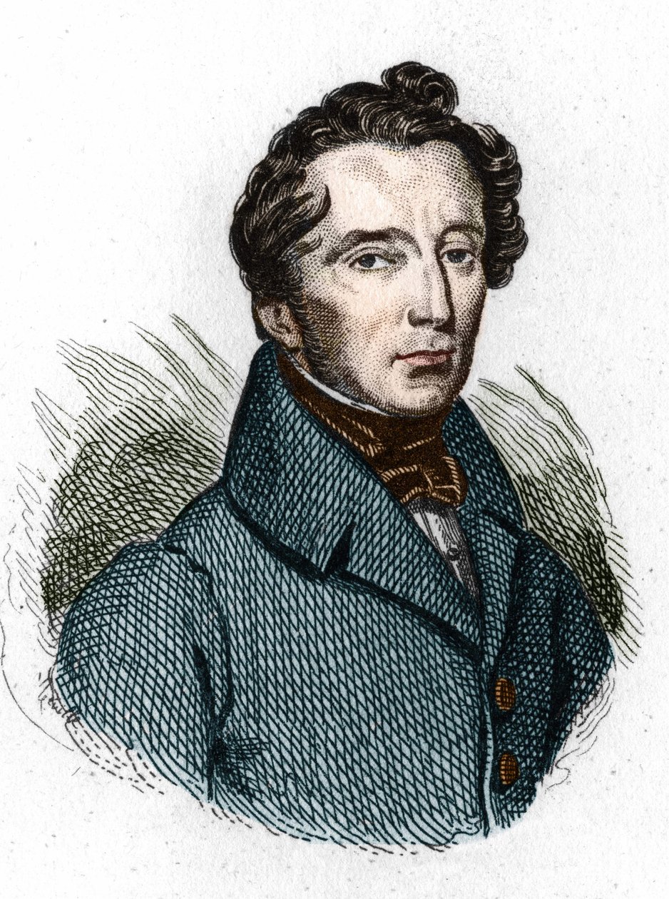 Alphonse de Lamartine (1790-1869) francia költő portréja. alkotó: Unknown artist