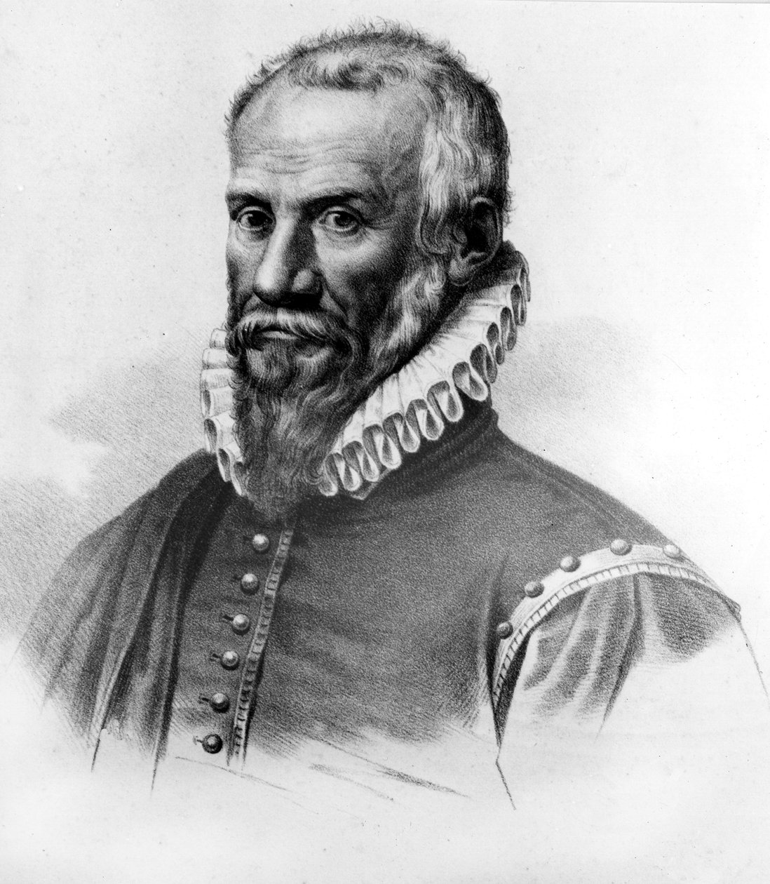 Ambroise Paré (1509-1590) francia sebész portréja alkotó: Unknown artist