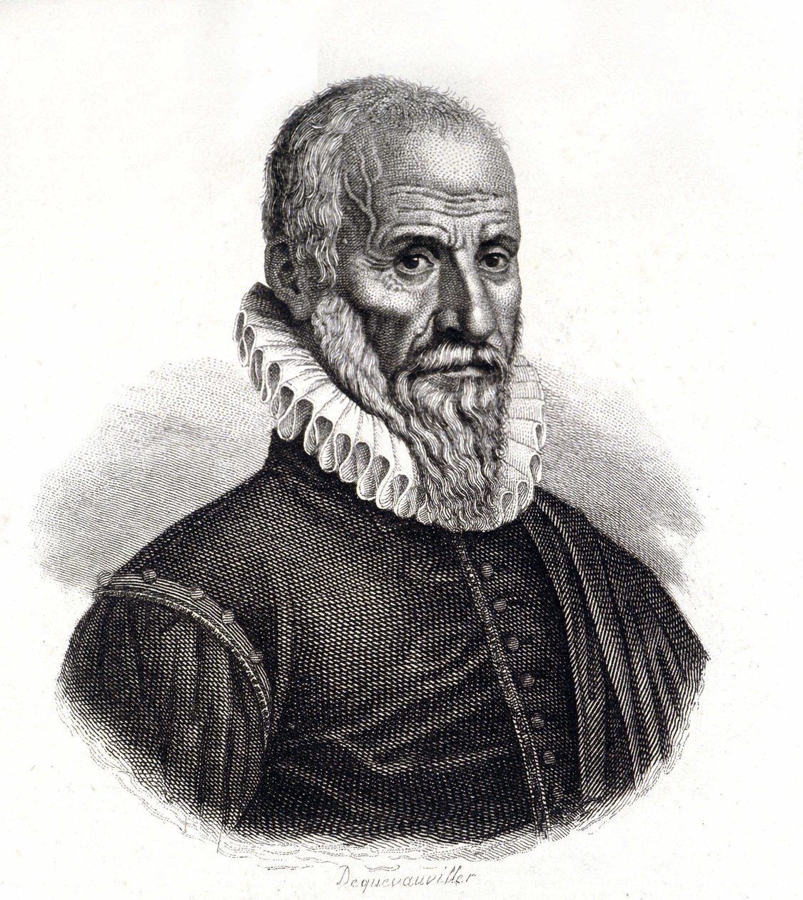 Ambroise Pare (1509-1590) francia sebész portréja – metszet a XIX. alkotó: Unknown artist