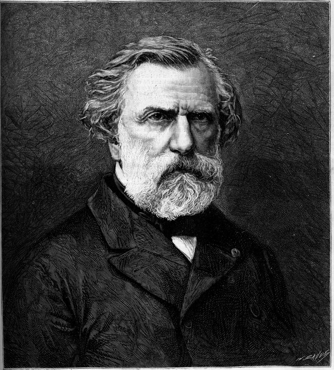 Ambroise Thomas (1811-1896) francia zeneszerző portréja. Metszet az 1882. április 22-i „” Le Monde Illustré”” 1308. sz. alkotó: Unknown artist