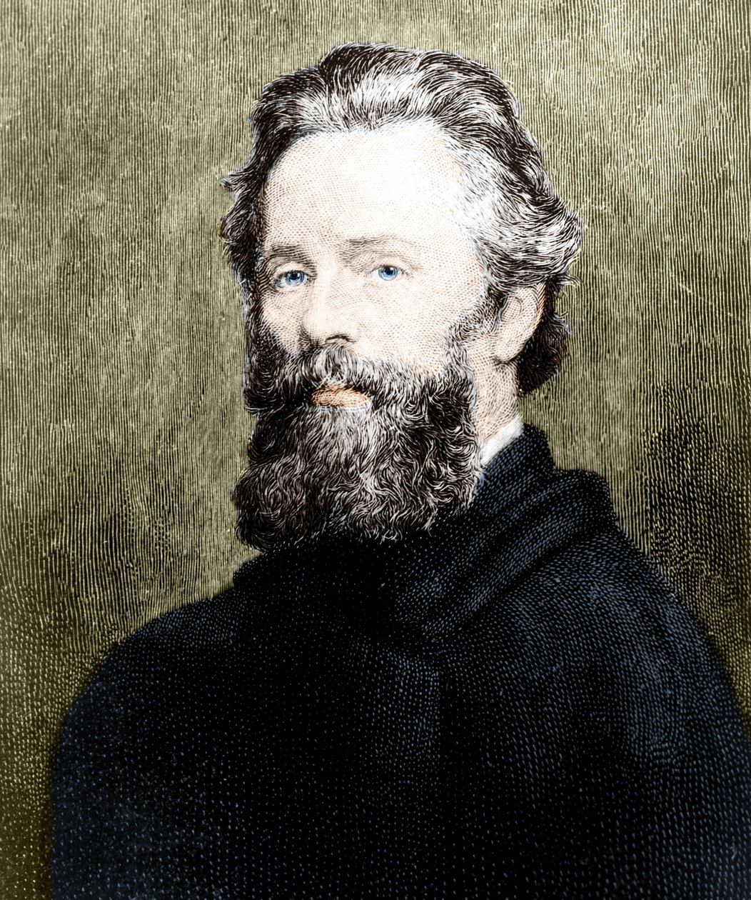 Herman Melville (1819-1891) amerikai költő és regényíró portréja. alkotó: Unknown artist