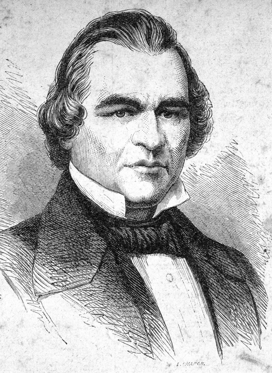 Andrew Johnson (1808-1875) amerikai államférfi portréja – a „” The Contemporains” című filmben, n.d. század vége. alkotó: Unknown artist