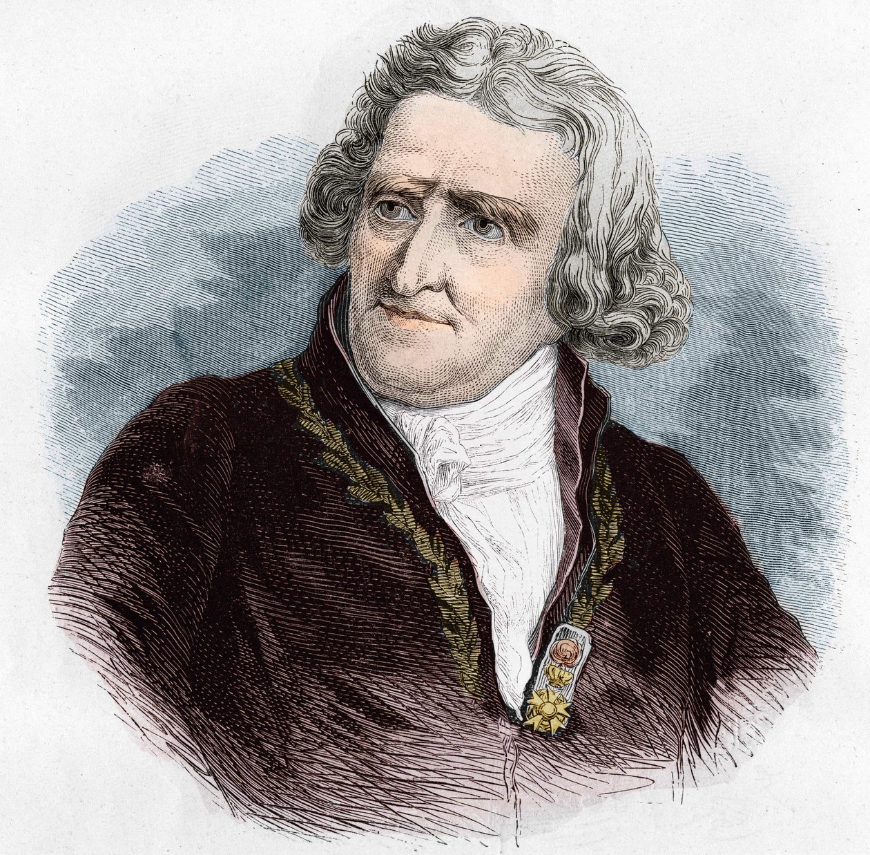 Antoine Augustin Parmentier (1737-1813), francia katonai gyógyszerész és agronómus portréja. Metszet 1866-ból. alkotó: Unknown artist