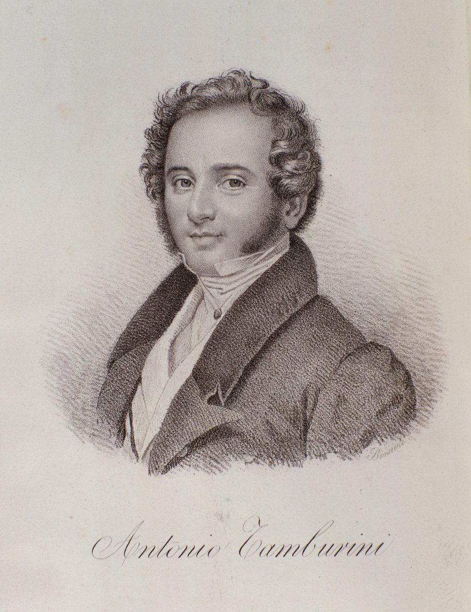 Antonio Tamburini portréja (metszet alkotó: Unknown artist