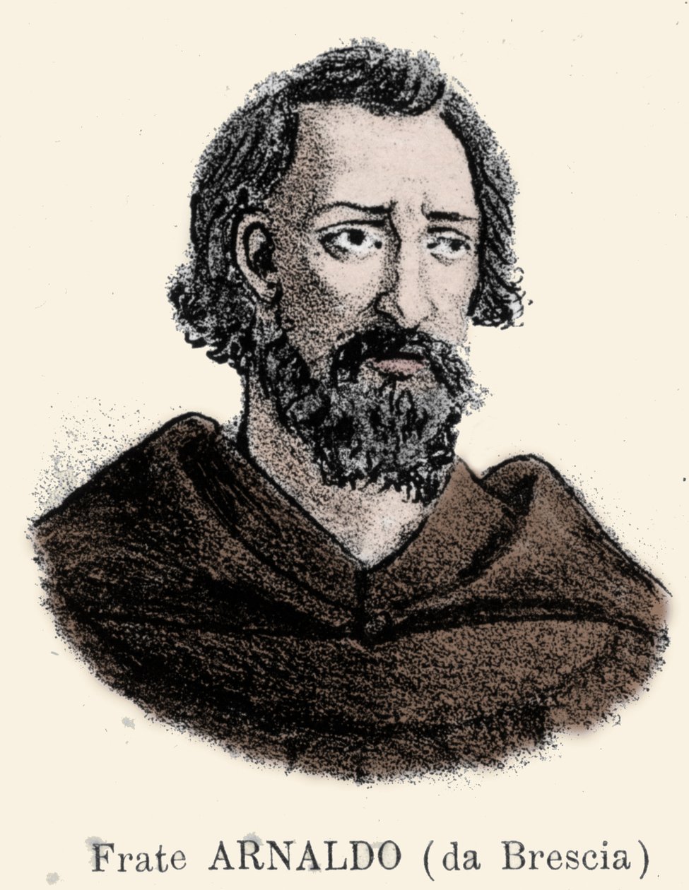 Arnaud de Brescia (Arnaldo da brescia) (1090 - 1155), olasz politikai és vallási reformátor portréja. alkotó: Unknown artist