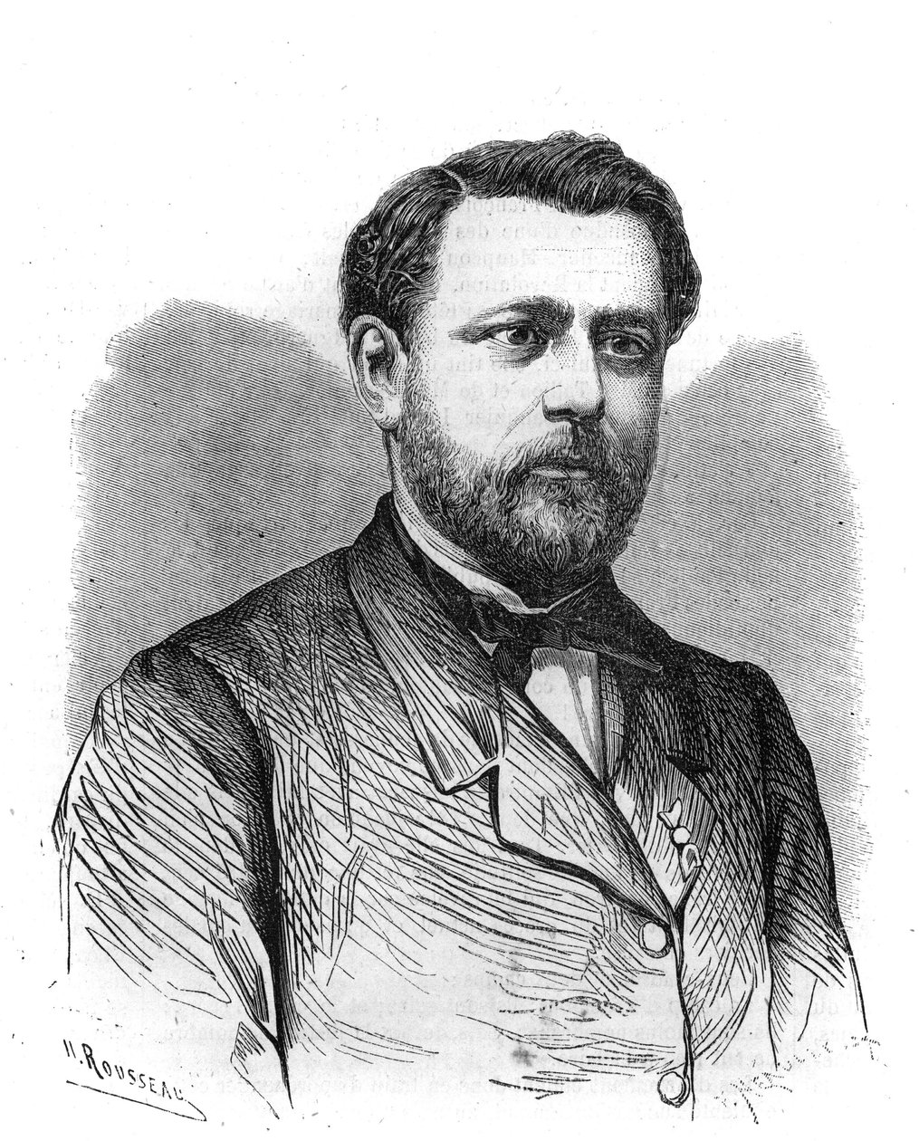 Arthur Chervin (1850-1921), a párizsi Institut des Begues alapítójának és igazgatójának portréja. Metszet a "" The Illustrious Universe" -ba alkotó: Unknown artist