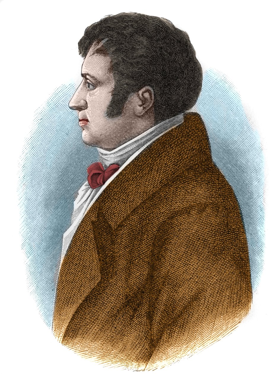 August Whilhelm von Schlegel (1767-1845), német filozófus, kritikus, orientalista, fordító és a romantikus mozgalom teoretikusa portréja. alkotó: Unknown artist