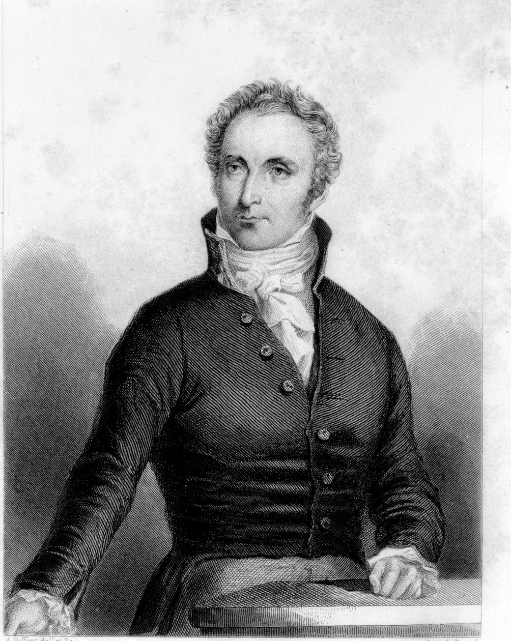 Auguste Casimir Perier (1811-1876) francia politikus portréja - metszet - Henri Martin „L’Histoire de France” című művében alkotó: Unknown artist