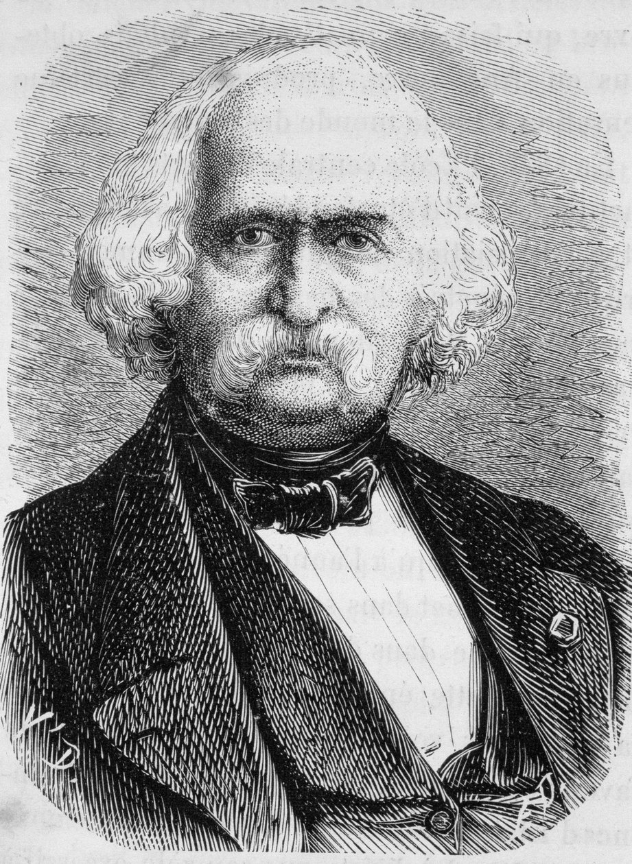 Auguste Perdonnet építőmérnök portréja. század végi metszet a „Histoire de France”-ban, H. Martin. alkotó: Unknown artist