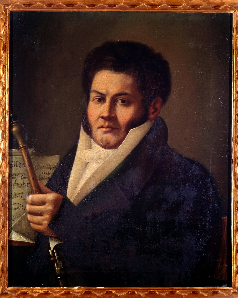 Baldassare Centroni olasz oboás portréja (festmény). alkotó: Unknown artist