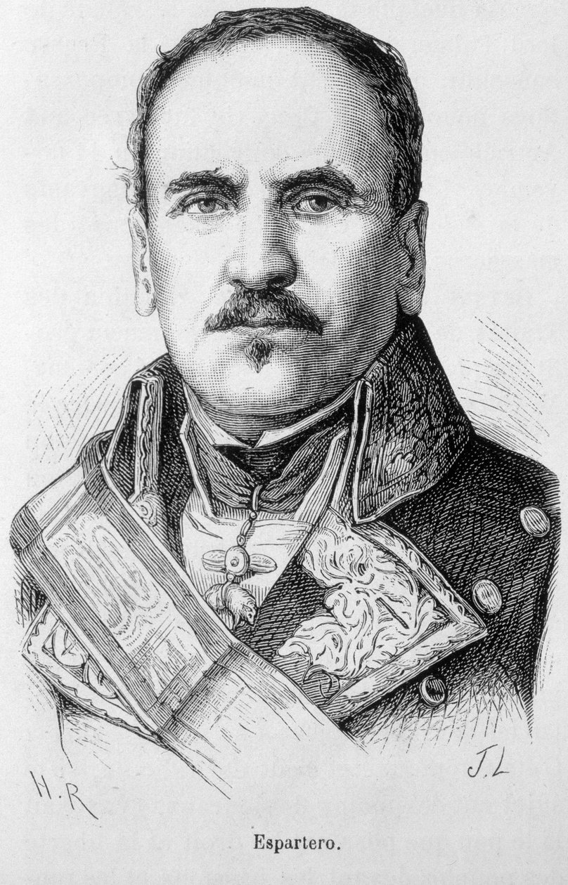Baldomero Espartero, a győzelem hercege, tábornok és spanyol államférfi portréja (1793-1879) alkotó: Unknown artist