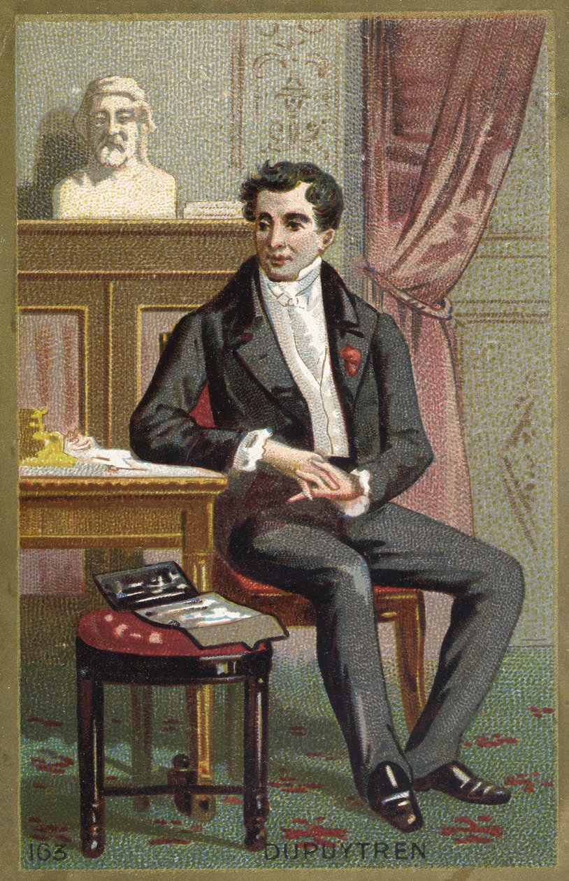 Guillaume Dupuytren báró (1777-1835) francia sebész portréja. Kromolitográfia 19. század. alkotó: Unknown artist