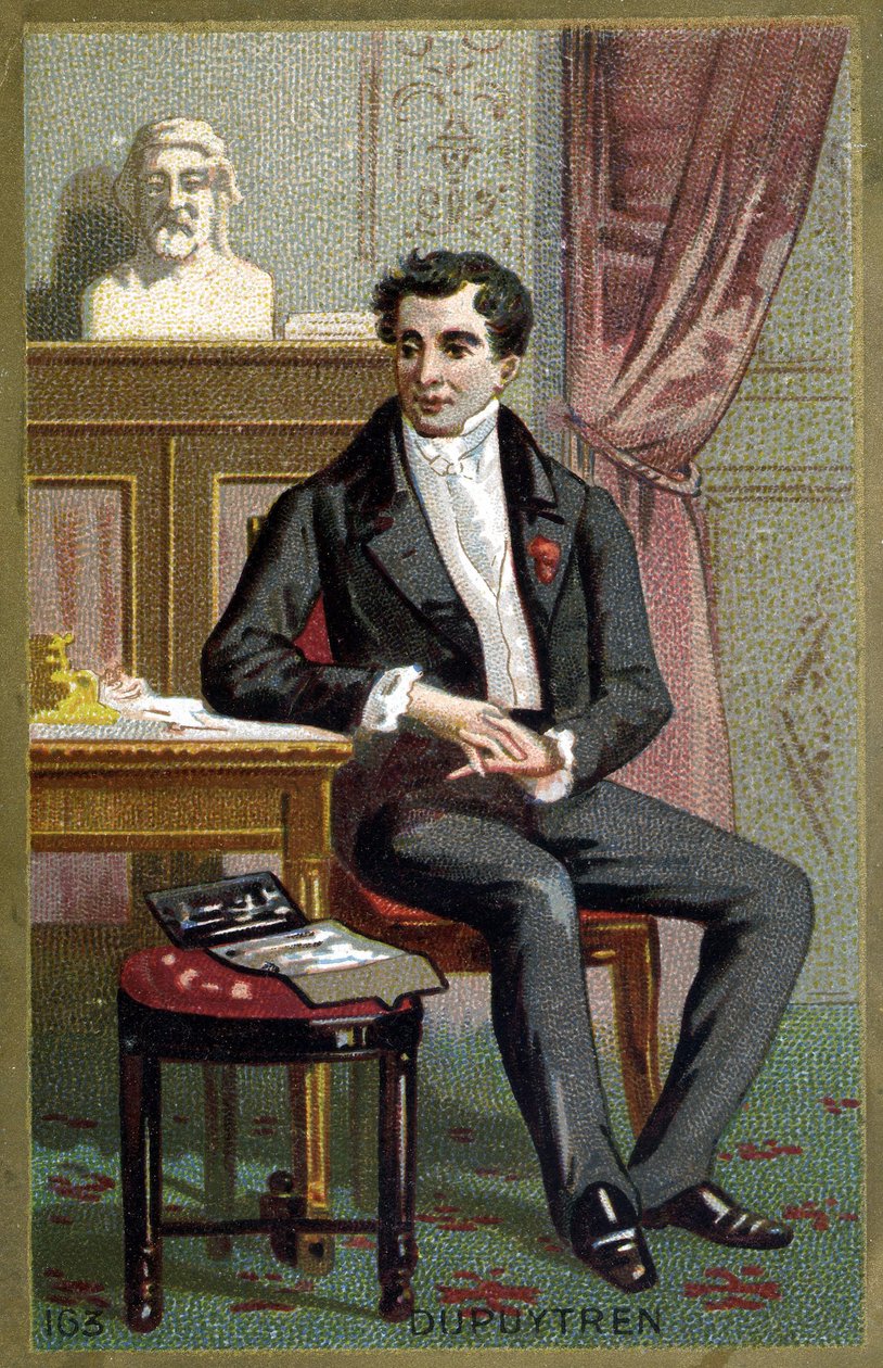 Guillaume Dupuytren báró (1777-1835), francia sebész portréja. A 19. század végének kromolitográfiája. alkotó: Unknown artist