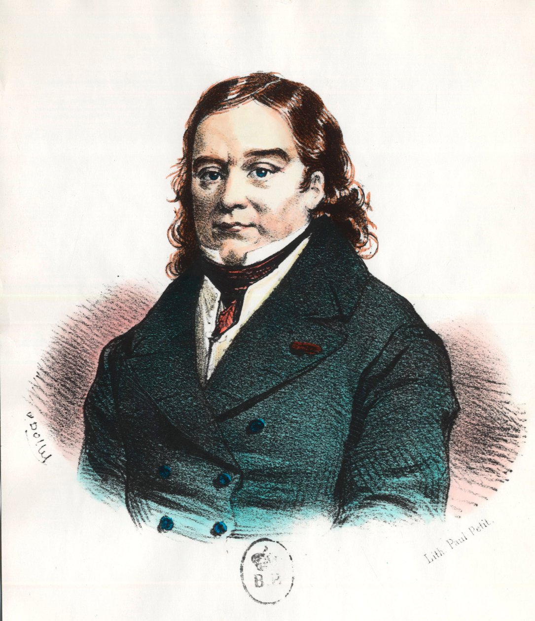 Larrey báró (1766-1842), francia katonai sebész és a mentőautó feltalálója portréja. századi metszet. Magángyűjtemény. alkotó: Unknown artist