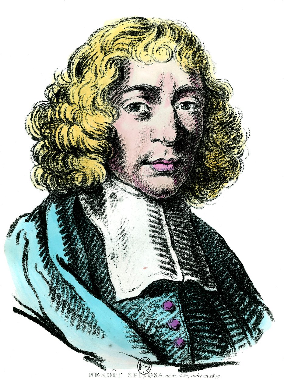 Baruch de Spinoza (1632 - 1677) holland filozófus portréja, más néven Bento de Espinosa vagy Benedictus de Spinoza vagy Benoit de Spinoza. 17. századi metszet. Coll. Megy. alkotó: Unknown artist