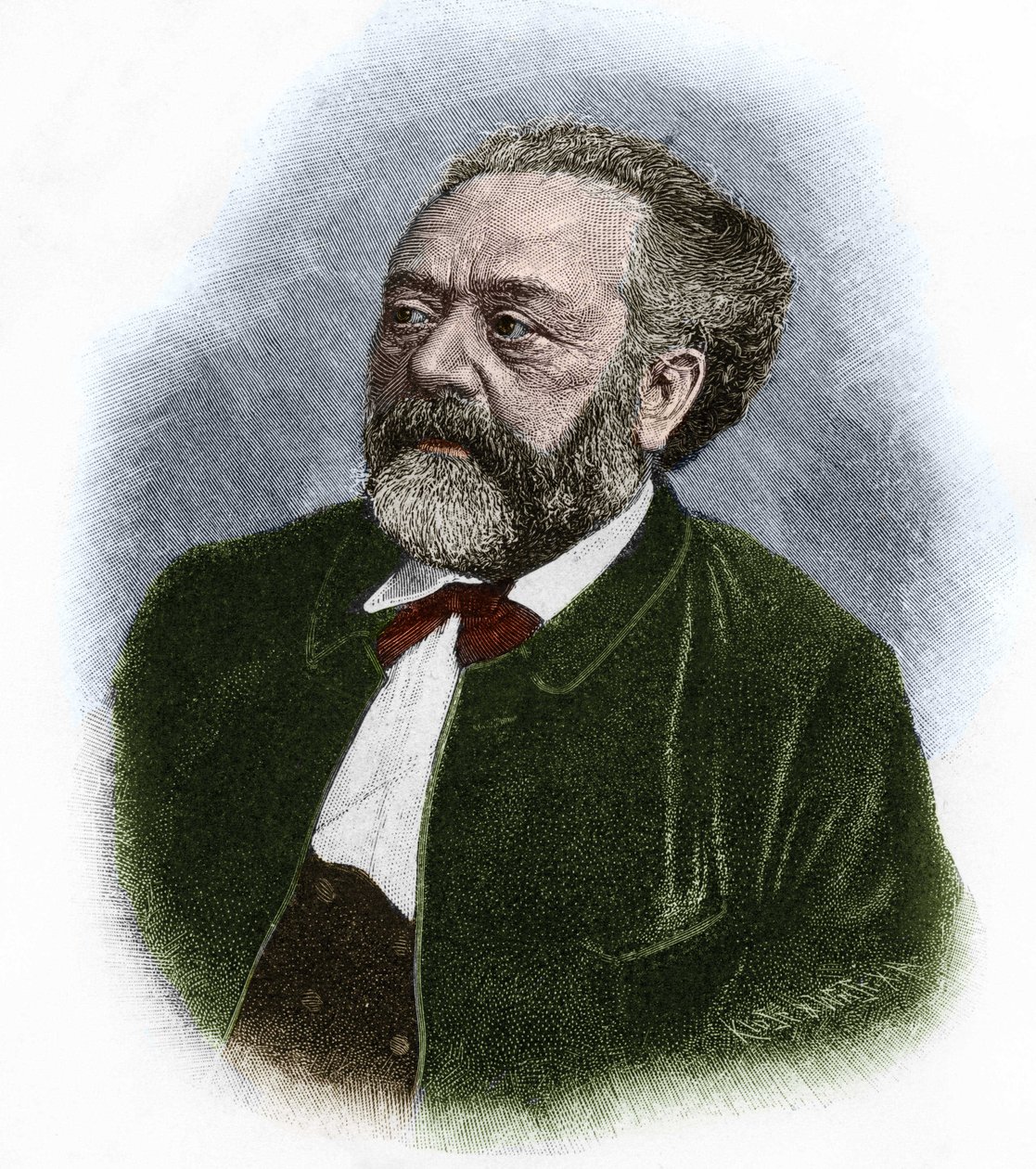 Berthold Auerbach (1812-1882) német író portréja. alkotó: Unknown artist