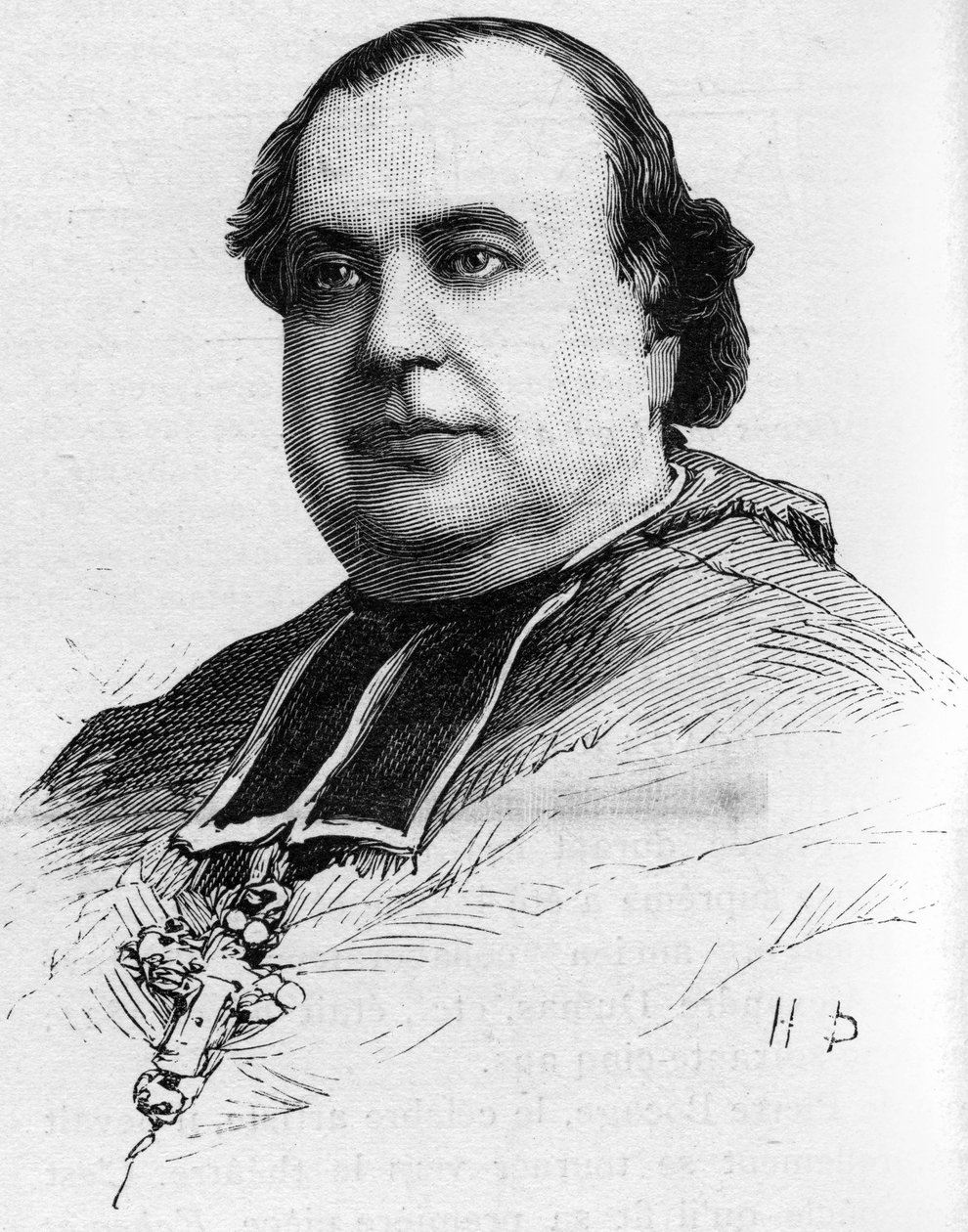 Eveque de Laval, Marechal püspök portréja, aki 1887-ben halt meg. alkotó: Unknown artist
