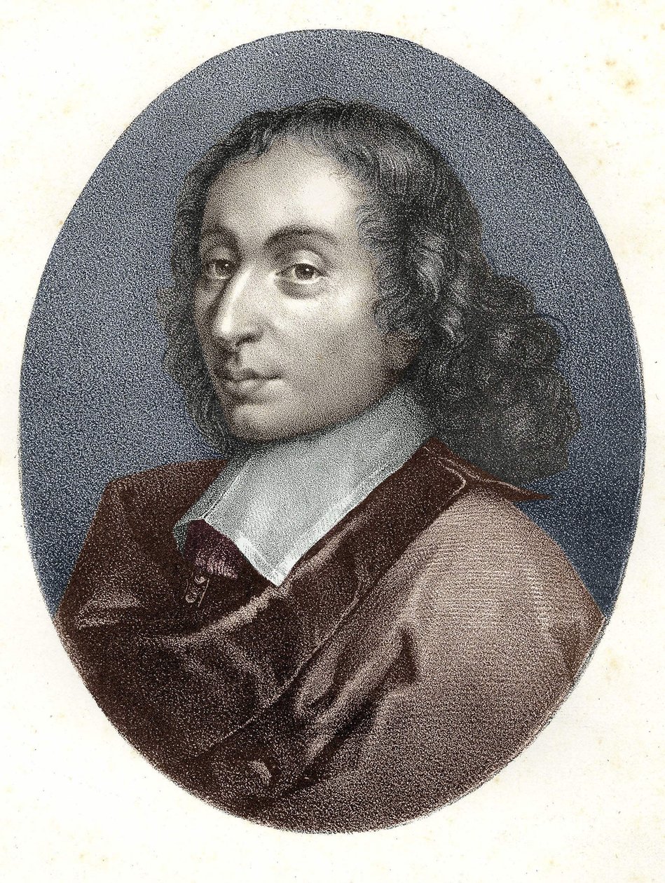 Blaise Pascal portréja - 19. századi metszet. alkotó: Unknown artist