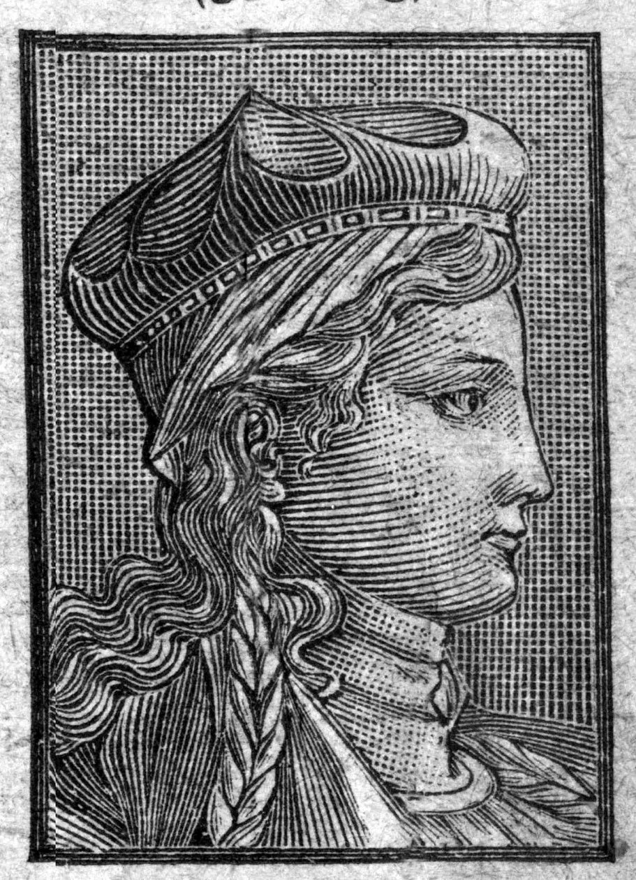 Brunehaut (vagy Brunehilde) (kb. 534-613) I. Sigebert feleségének portréja. alkotó: Unknown artist