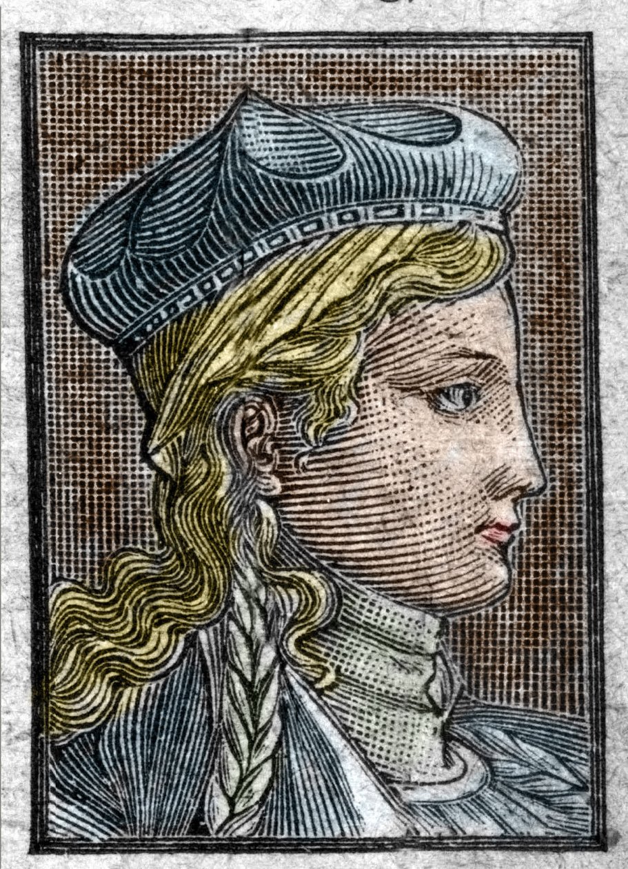 Brunehaut vagy Brunehilde (kb. 534 -613) I. Sigebert feleségének portréja. alkotó: Unknown artist