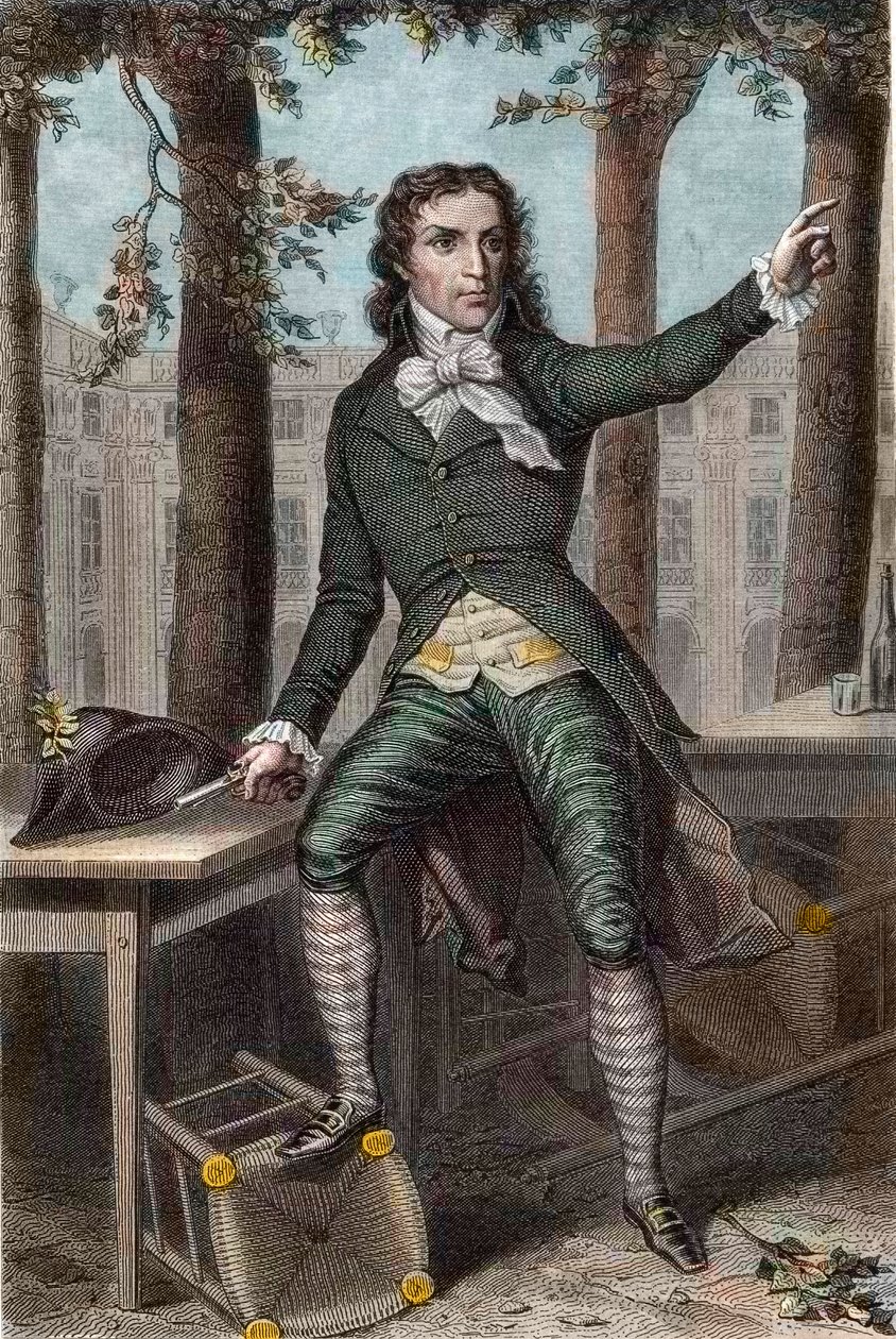 Camille Desmoulins (1760-1794), a francia forradalom politikusának portréja alkotó: Unknown artist